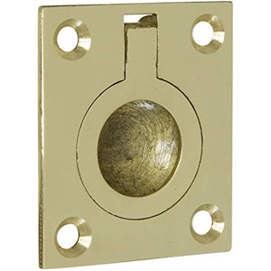 1-1/2" Solid Brass Flush Ring Pull