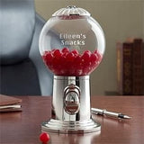 Le'raze Elegant Candy Dispenser, Gumball Machine with Silver Top. Holds Snack, Candy, Nuts, and Gumball's.