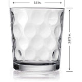 Drinking Glasses Set Of 16 - By Home Essentials & Beyond - 8 Highball Glasses (17 oz.), 8 Rocks Whiskey Glass cups (13 oz.), Inner Circular Lensed Kitchen Glass Cups for Water, Juice and Cocktails.