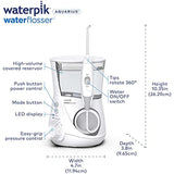 Waterpik Aquarius Water Flosser Professional For Teeth, Gums, Braces, Dental Care, Electric Power With 10 Settings, 7 Tips For Multiple Users And Needs, ADA Accepted, White WP-660