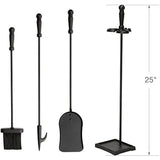 Uniflame T40140BK 4-Piece Fireset, Black