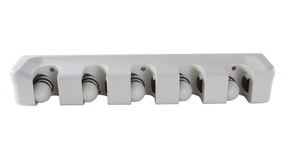 Magic Holder 5 Position Mop and Broom Holder, Floor Mop Holder, Broom Utility Holder, Storage Solutions and Organizers for Cleaning