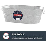 Behrens Hot Dipped Galvanized Steel Oval PlanterTub 16-Gallon