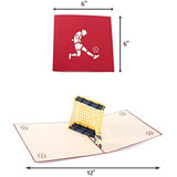 Handmade 3D Pop Up Cards - Soccer Handmade Pop Up Greeting Card for Your Loved Ones, Wedding Anniversary Card for Couple, Valentine Day, Happy Birthday Cards