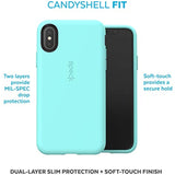 Speck Products CandyShell Fit iPhone Xs/iPhone X Case, Zeal Teal/Zeal Teal
