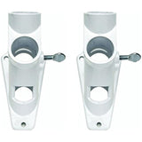 Valley Forge Flag 2 Position 1" White Powder Coated Aluminum Flag Pole Bracket (2 Pack)