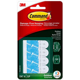 Command Outdoor Small Refill Strips, 16 Strips, Re-Hang Outdoor Window Hooks