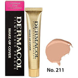 Dermacol Full Coverage Foundation | Long Lasting Waterproof Makeup Cover Cream SPF30 | Hypoallergenic & Light Weight Liquid | Tattoo, Acne, Spots, Under-eye Skin Cover-up | Natural Matte Finish 30g | 211