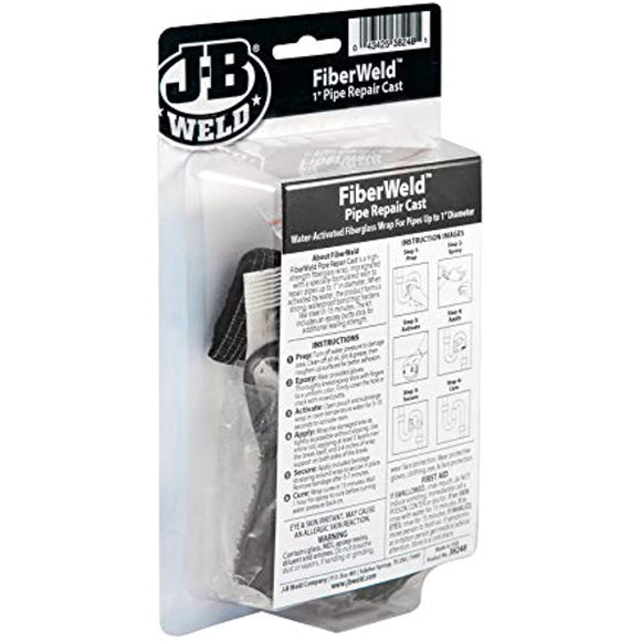 FiberWeld Pipe Repair Cast 2x48 Inch – High Strength Adhesive Fiberglass Wrap – White