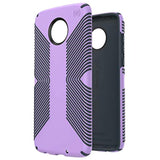 Speck Products Moto Z4 Next Gen Case, Presidio Grip, Jelly Purple/Charcoal Grey