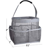 Mesh Shower Bag - Easily Carry, Organize Bathroom Toiletry Essentials While Taking a Shower. (9-Pockets | Grey)