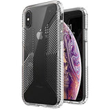 Speck Products Presidio Perfect-Clear with Grip Case, Compatible with iPhone Xs/iPhone X, Clear/Clear (136273-5085)