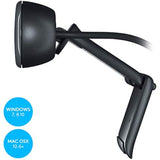 Logitech C270 HD Webcam, HD 720p, Widescreen HD Video Calling, HD Light Correction, Noise-Reducing Mic, For Skype, FaceTime, Hangouts, WebEx, PC/Mac/Laptop/Macbook/Tablet - Black