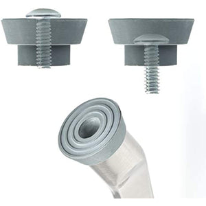 Replacement Rubber Tip for Kickdown / Drop Down Door Stop Holder, Grey, 5 Pack
