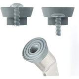 Replacement Rubber Tip for Kickdown / Drop Down Door Stop Holder, Grey, 5 Pack