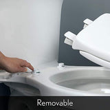 Mayfair 15EC 000 Removable Soft Toilet Seat that will Never Loosen, ROUND - Premium Hinge, White