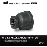 Supply Giant CNSD0563 3/4 X 1/4" Black Malleable Iron Reducing Coupling