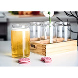 Drinking Glasses 10pc Set - Can Shaped Glass Cups, 16oz Beer Glasses, Tumbler Cup, Cocktail Glasses, Whiskey Glasses, Iced Coffee Glasses, Iced Tea Glasses Wine Cups, Goblet Cup, Great Gift