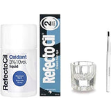 REFECTOCIL COLOR KIT- Blue Black Cream Hair Dye 1/2oz + Liquid Oxidant 3% 3.38oz + Mixing Brush +  Mixing Dish