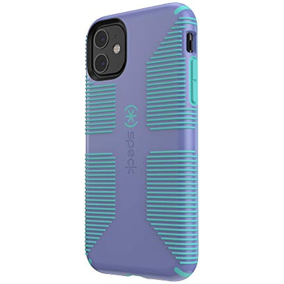 Speck CandyShell Grip iPhone 11 Case, Wisteria Purple/Mykonos Blue