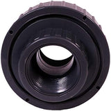 Midline Valve 582DV112 PVC Union Coupling Pipe Fitting; 1-1/2'' FIP; Grey Plastic