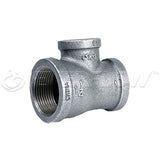 SUPPLY GIANT HNSU1413 1-1/4 X 1 X 3/4" Galvanized Malleable Reducing Tee With Female Threaded Fitting, 1-1/4 in. x 1 in. x 3/4