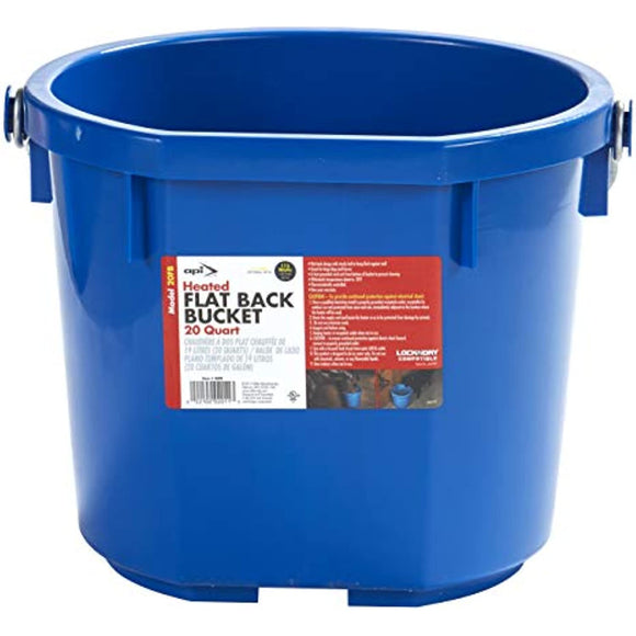 API Heated Bucket Heated Flat Back Bucket, 20 Quart (Item No. 20FB)