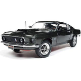 1969 Ford Mustang Boss 429 Black Jade Muscle Car & Corvette Nationals (MCACN) Limited Edition to 1002 Pieces Worldwide 1/18 Diecast Model Car by Autoworld AMM1152