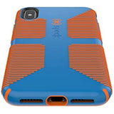 Speck Products iPhone Xs Max Case, CandyShell Grip, Skydive Blue/Pumpkin Orange
