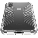 Speck Products Presidio Perfect-Clear with Grip Case, Compatible with iPhone Xs/iPhone X, Clear/Clear (136273-5085)