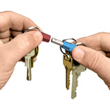 Lucky Line 3-Way Pull Apart Keychain,1 Pack, Red, Blue and Silver (71701)