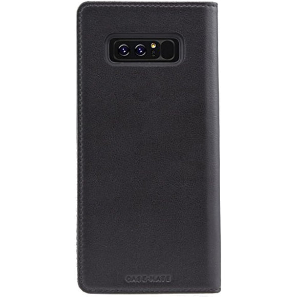 Case-Mate Note 8 Case - WALLET FOLIO - Black - Real Leather - Slim Design for Samsung Galaxy Note 8 - Black