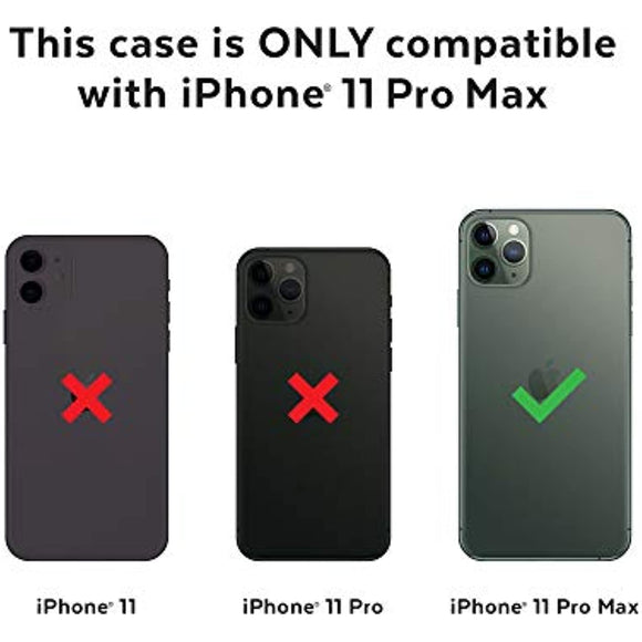 Speck Products 130037-5905 Presidio V-Grip iPhone 11 PRO Max Case, Clear/Black