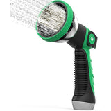 Vremi Heavy Duty Metal Garden Hose Nozzle - 10 Pattern High Pressure Thumb Control Jet Shower Sprayer for Gardening Watering Car Washing - No Squeeze Handle Power Washer Attachment Long Water Spray
