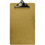 Saunders US-Works 05613 Recycled Hardboard Clipboard - Brown, Legal Size Writing Board with High Capacity Clip