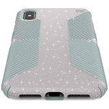 Speck Products Presidio Grip + Glitter iPhone Xs Max Case, Whitestone Grey Glitter/Blue, 131555-8537