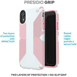 Speck Products Presidio Grip iPhone XR Case, Grey/Pink (120192-6584), Dove Grey/Tart Pink