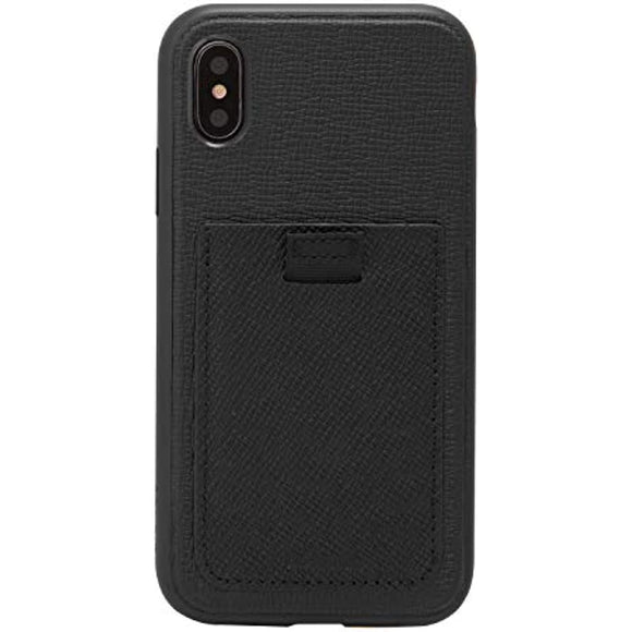 Bondir, iPhone Xs MAX, Black Leather Wallet (Card Holder Cell Phone Case) [Military Drop Test Certified] Protective Genuine Leather Wallet Case for Apple (6.5