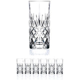 Set of 6 CRYSTAL HIGHBALL Durable Drinking glasses Limited Edition Glassware Drinkware Cups/coolers (11oz)