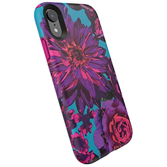 Speck Products 132093-8736 Presidio Inked iPhone XR Case, Hyperbloom/Lipstick Pink
