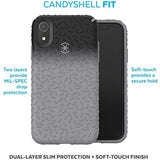 Speck Products CandyShell Fit iPhone XR Case, Black Ombre Gunmetal/Gunmetal Grey