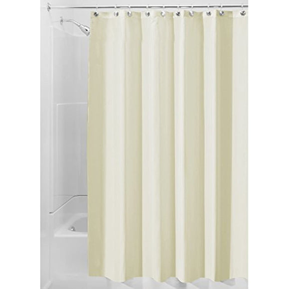 iDesign Fabric Shower Curtain, Bath Curtain for Master Bathroom, Kid's Bathroom,