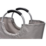 Collapsible Fabric Laundry Hamper - Portable, Foldable Large Capacity Laundry Basket, Durable Comfortable Padded Carry Handles, Self Standing Washing Bin, Folds Easily in Laundry Room Storage. (Grey)