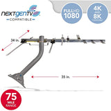 RCA Compact Outdoor or Attic Yagi TV Antenna - Long Range Digital OTA Antenna for Clear Reception, NexGenTV Compatible, Supports 4K/8K 1080p TVs