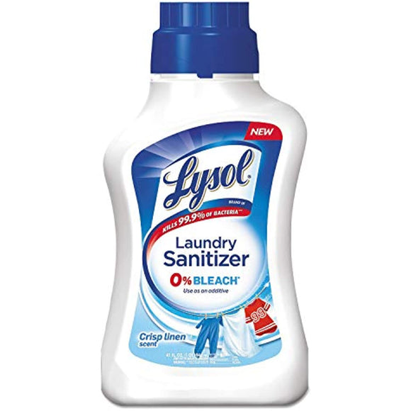 LYSOL 95871 Laundry Sanitizer, Liquid, Crisp Linen, 41 oz, 6/Carton