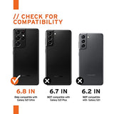 URBAN ARMOR GEAR UAG Designed for Samsung Galaxy S21 Ultra Case Black Sleek Ultra-Thin Shock-Absorbent Civilian Protective Cover, [6.8 inch Screen]