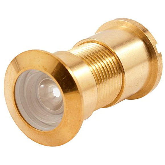 Prime-Line Products U 9896 Prime Line Door Viewer, 130 Deg, 15/16 in Dia, Die Cast/Glass Lens, 130º, Brass