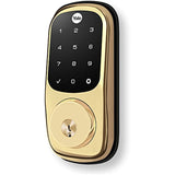 Yale Real Living Keyless Touchscreen Deadbolt in Polished Brass (Standalone) (YRD220-NR-605)