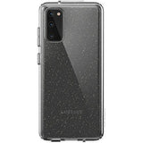 Speck Products Presidio Perfect-Clear Glitter Samsung Galaxy S20 Case, Clear with Gold Glitter/Clear (136316-5636)