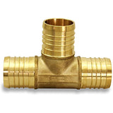 Supply Giant QYUF0012-10 X PEX Barb Tee Pipe Fittings 1/2" Brass (Pack of 10)